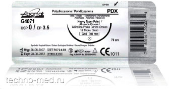 Полидиоксанон (PDX), нить