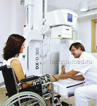 Рентгеновское исследование ноги человека аппаратом DX-D 300